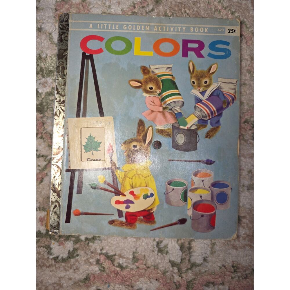 The Little Golden Activity Book COLORS. Color wheel Intact 1959